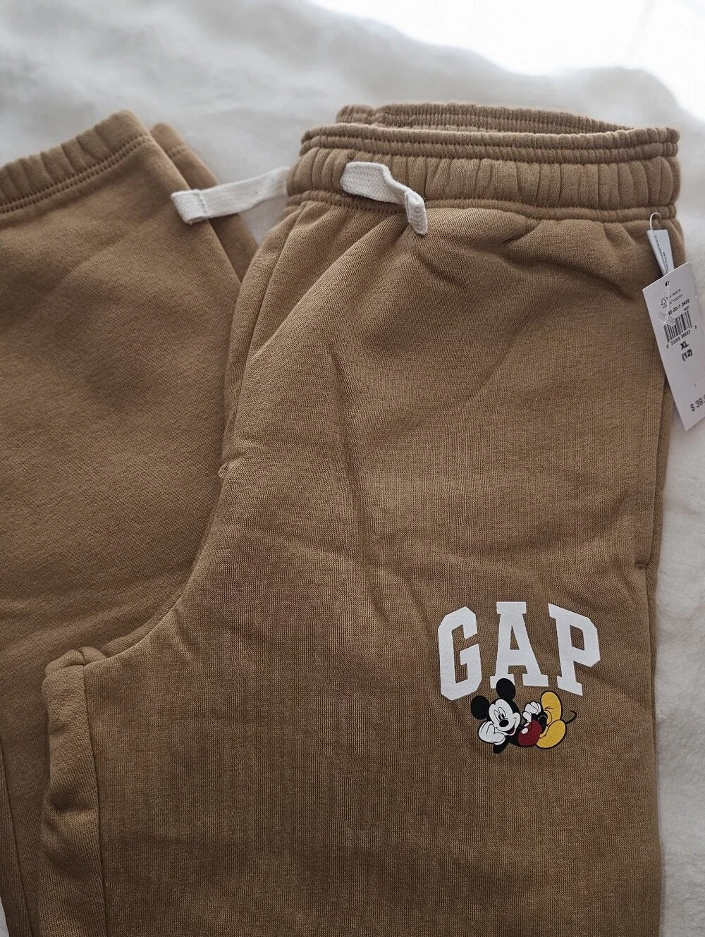 New Gap X Disney Kids Logo Jogger Sweatpants Color Mickey Mouse Acorn Size XL 12